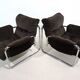 Lot de 2 fauteuils lounge cantilever chromés Herlag par Johan Bertil Häggström
