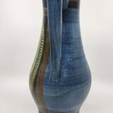 Jean de Lespinasse vase in blue ceramic, Côte d'Azur, France, 1950.