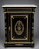 Napoleon III style commode, decorated with brass marquetry and gilded bronze mounts.