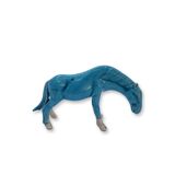 3 turquoise & white horses – Porcelain