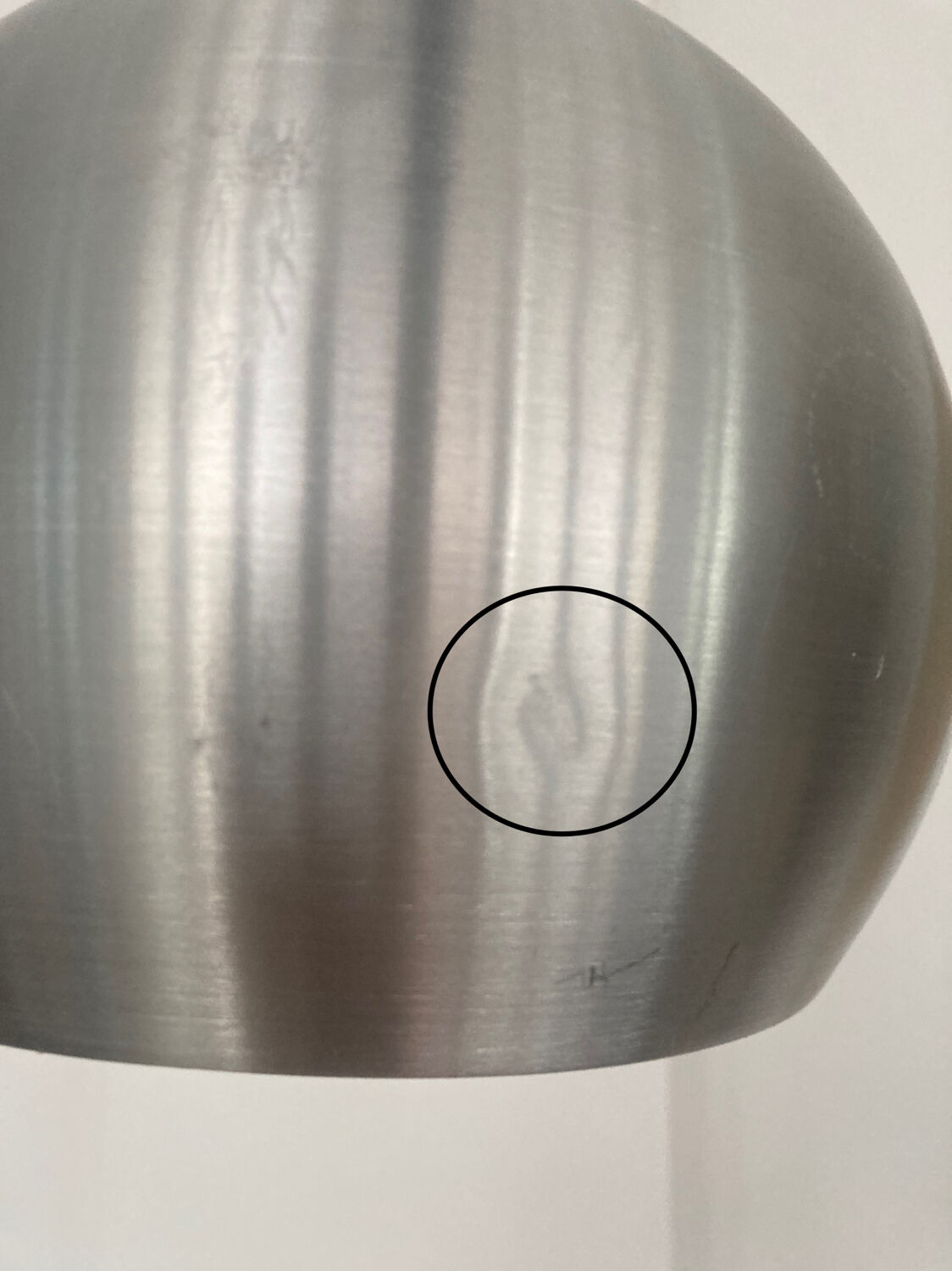 Brushed aluminum ball suspension