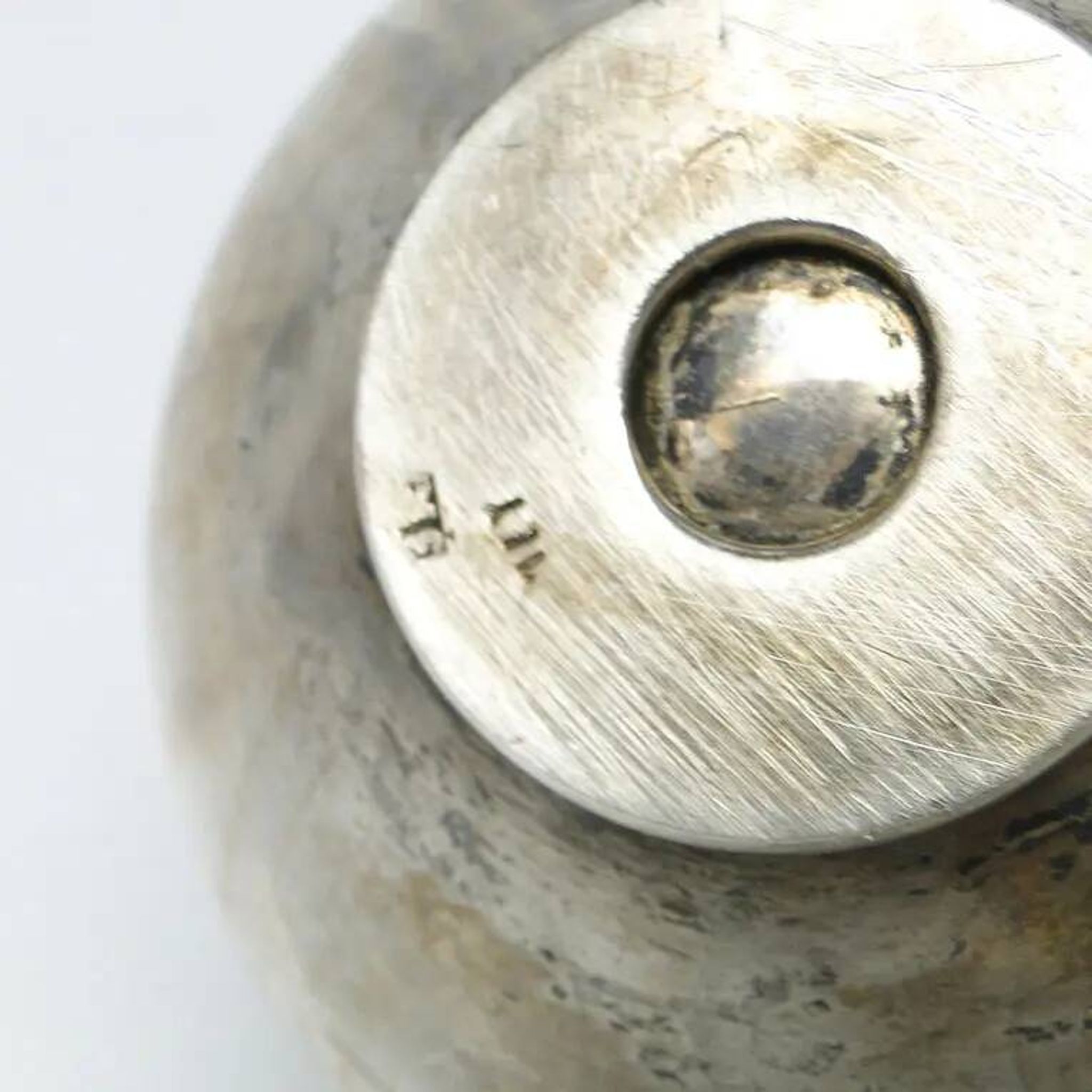 Mid-century modern sugar bowl, silver-plated brass, HEFRA, Poland, 1960s