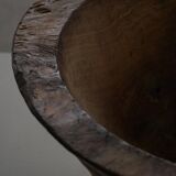 Large hand-carved African wooden bowl, mid-20th century.