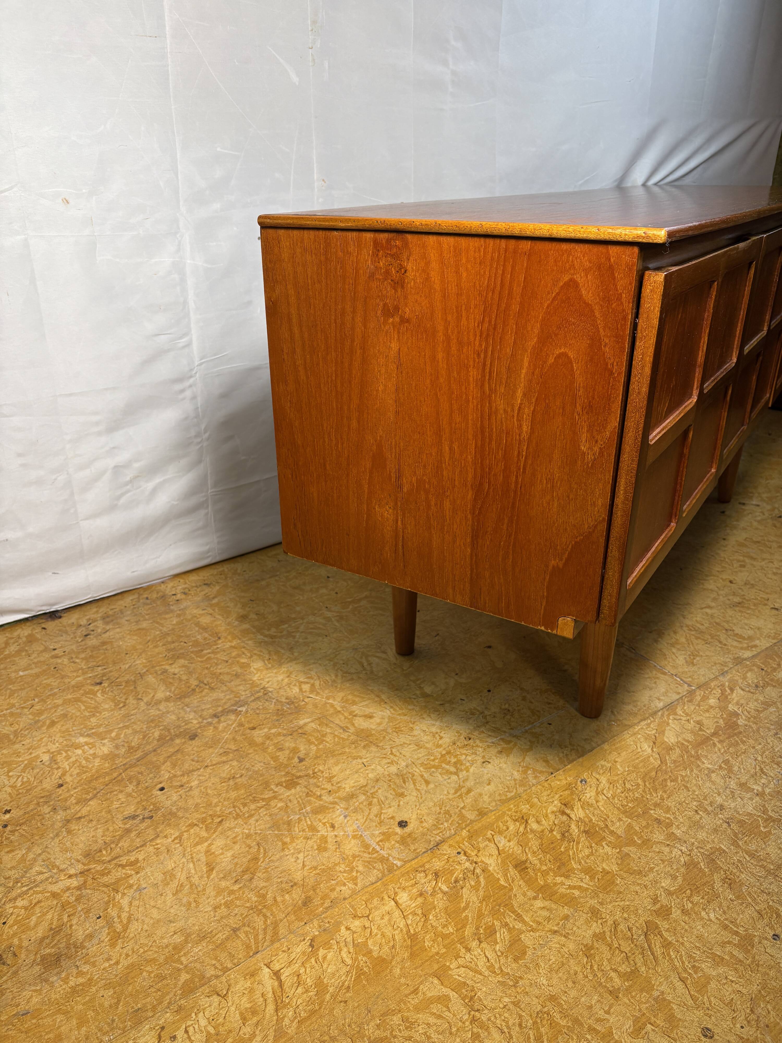 Mid Century Retro Teak Sideboard by Nathan 1960  Squares Danish Design