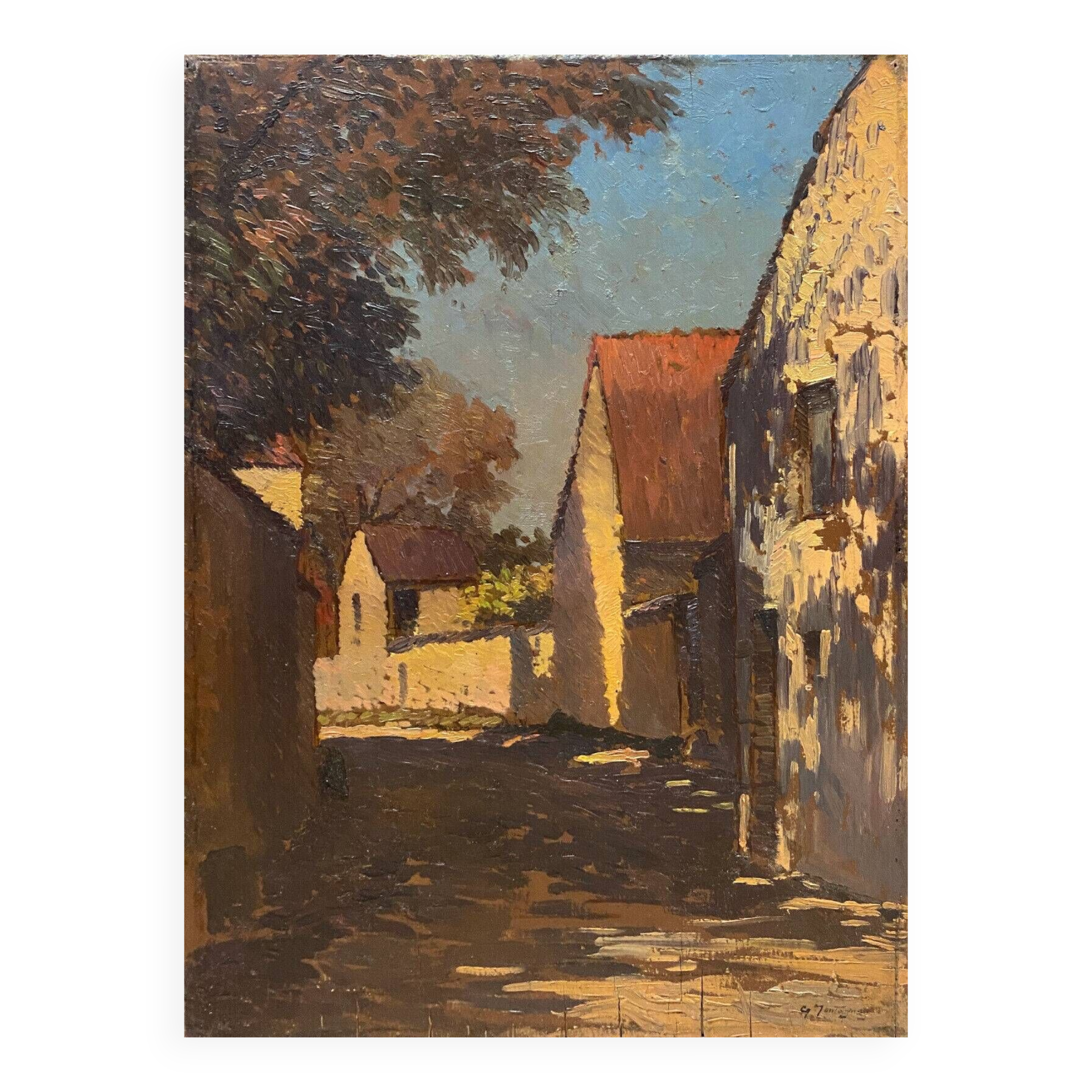 HSP painting "Savigny" (Côte d'Or) by Gaetan Montagney