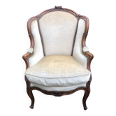 Fauteuil bergère à oreilles Louis XV