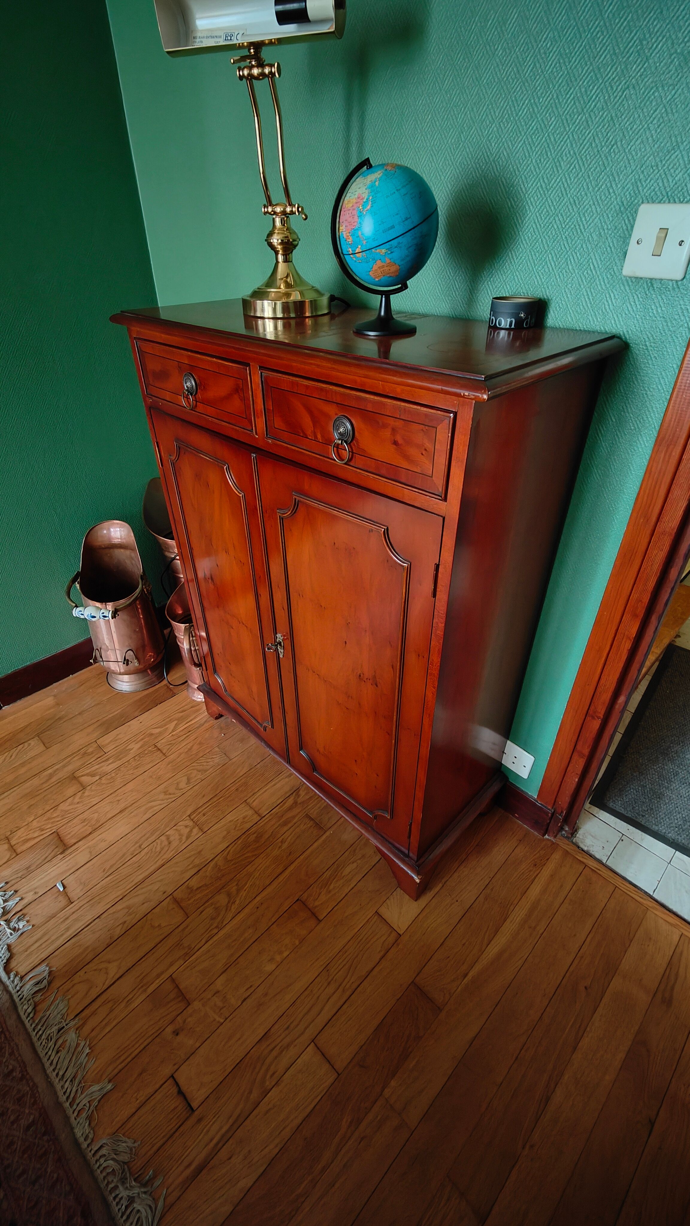Mahogany storage cabinet classic English style