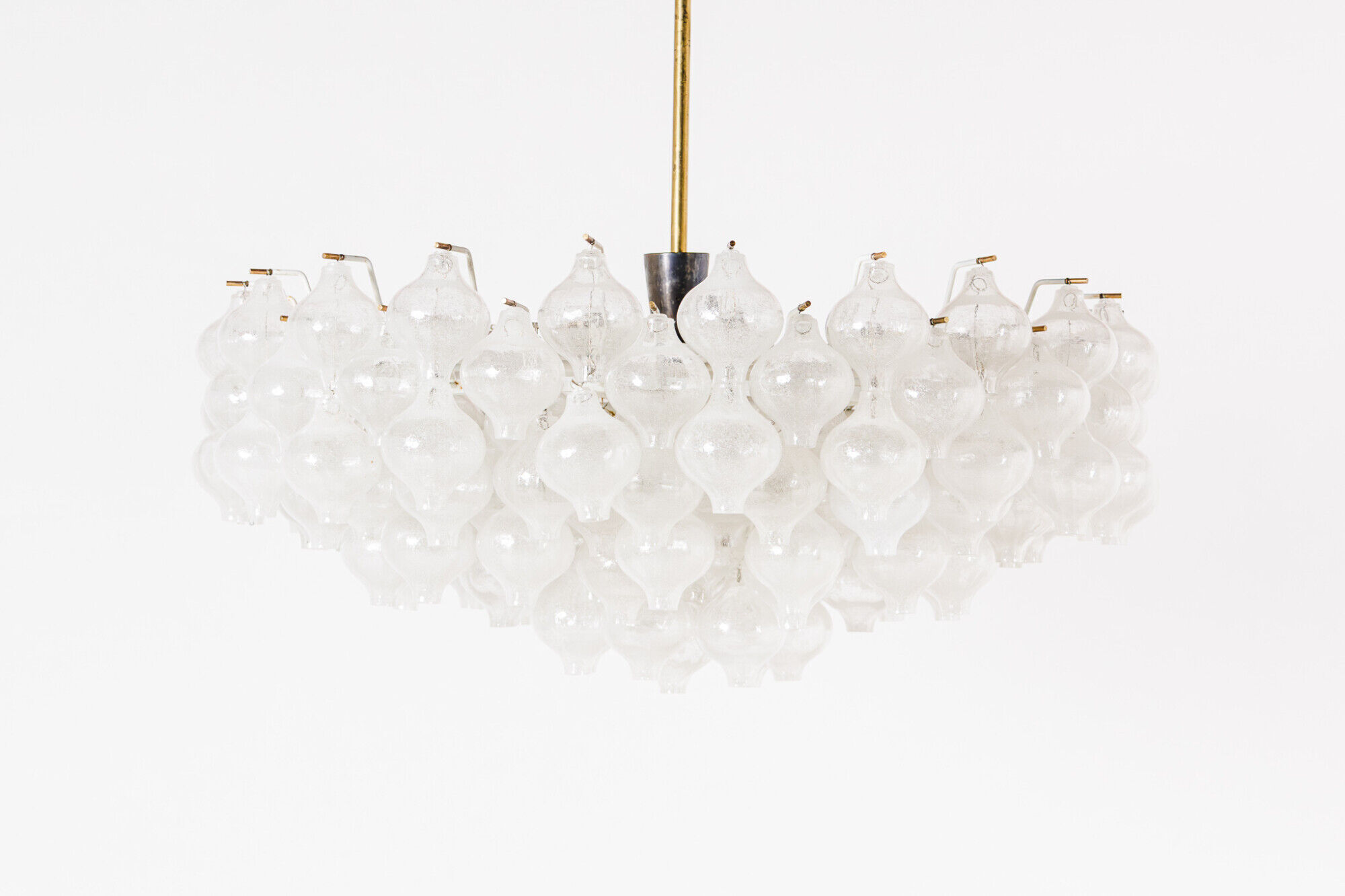 XL Tulipan Waterfall Glass Chandelier by Kalmar - Austria 1960s