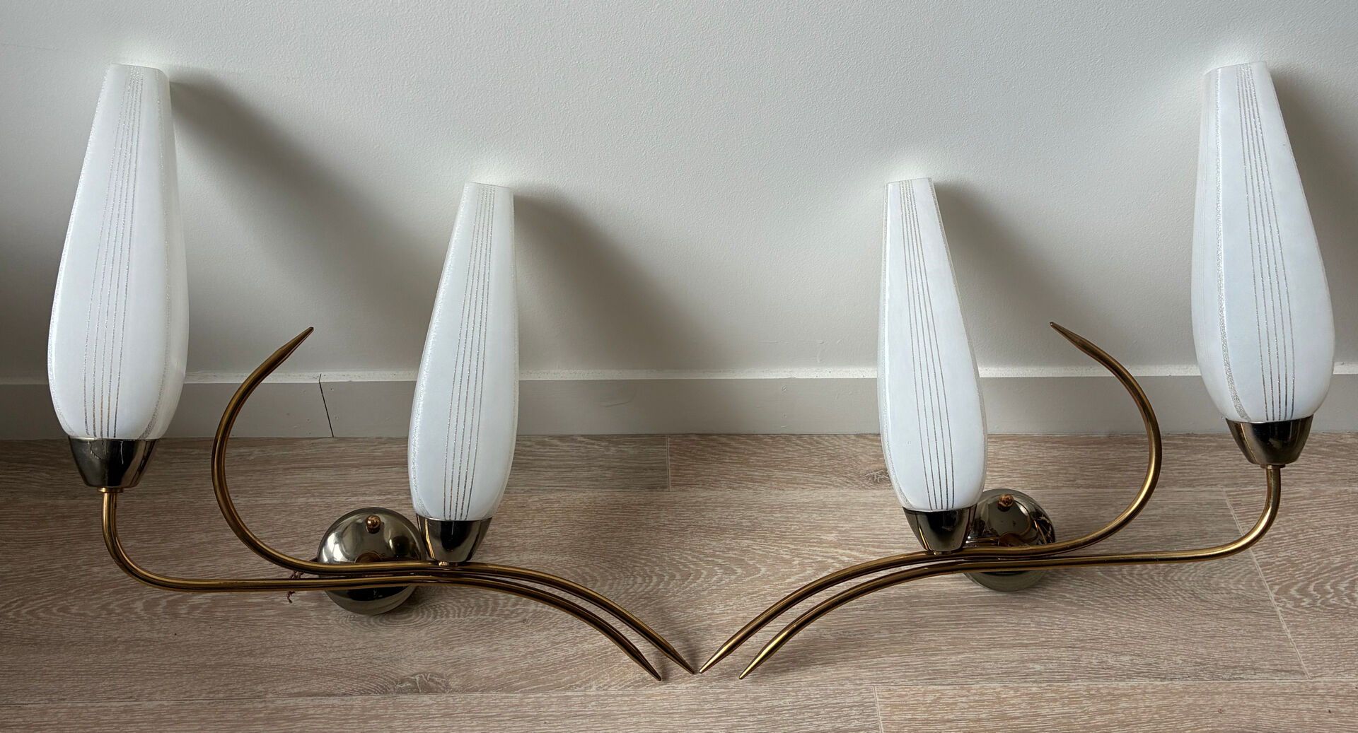 Pair of vintage 60s wall lights