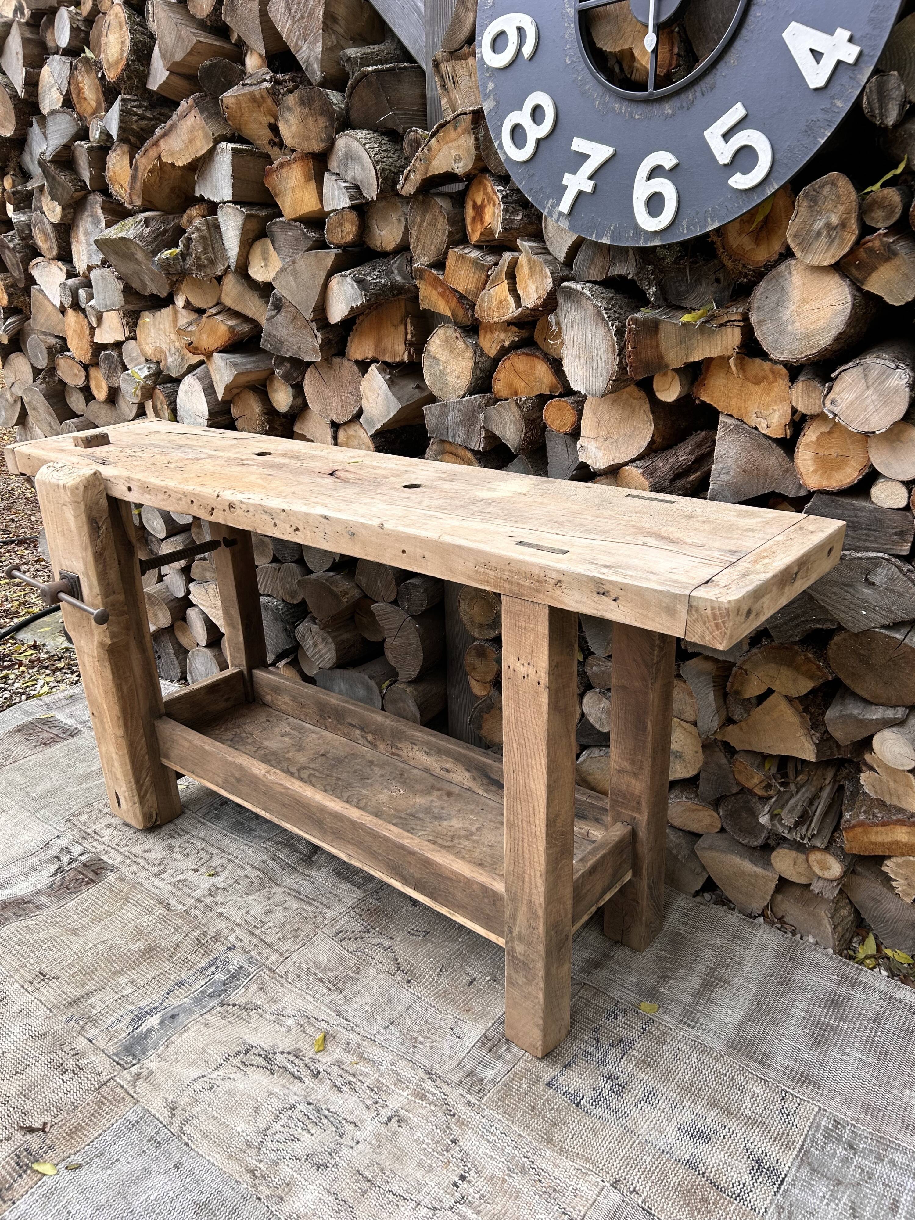 Renovated carpenter's workbench