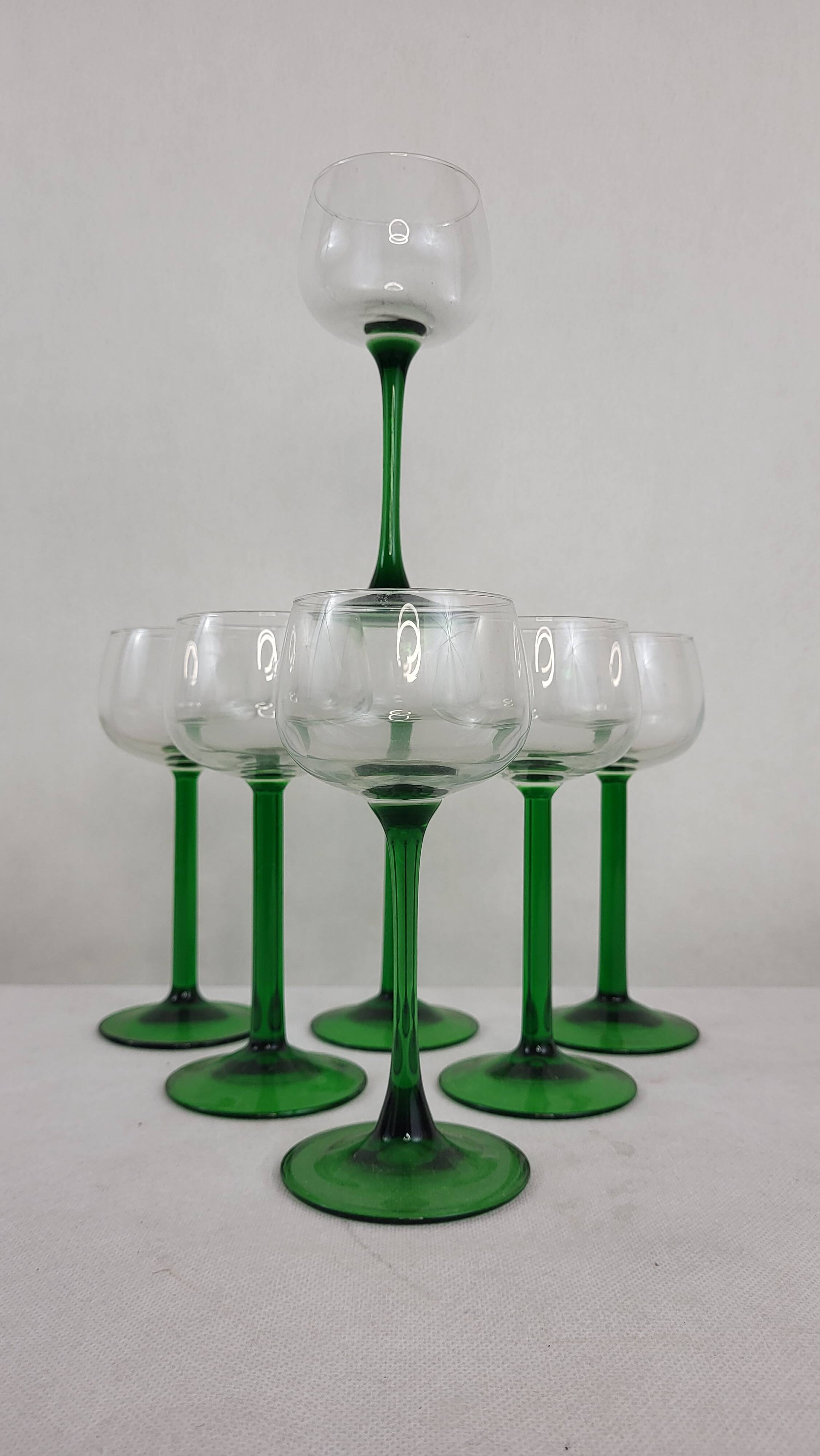 6 Alsace balloon wine glasses