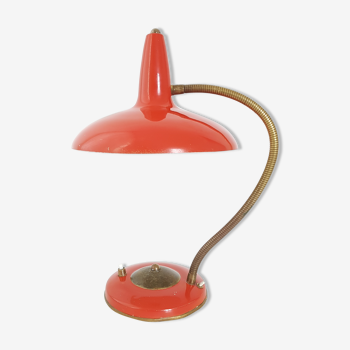 Lampe de table rouge des années 50