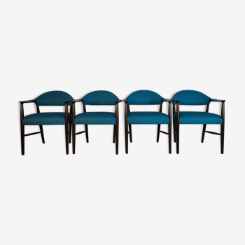 Set 4 chaises de salon par Kurt Olsen Vintage scandinave 1950s