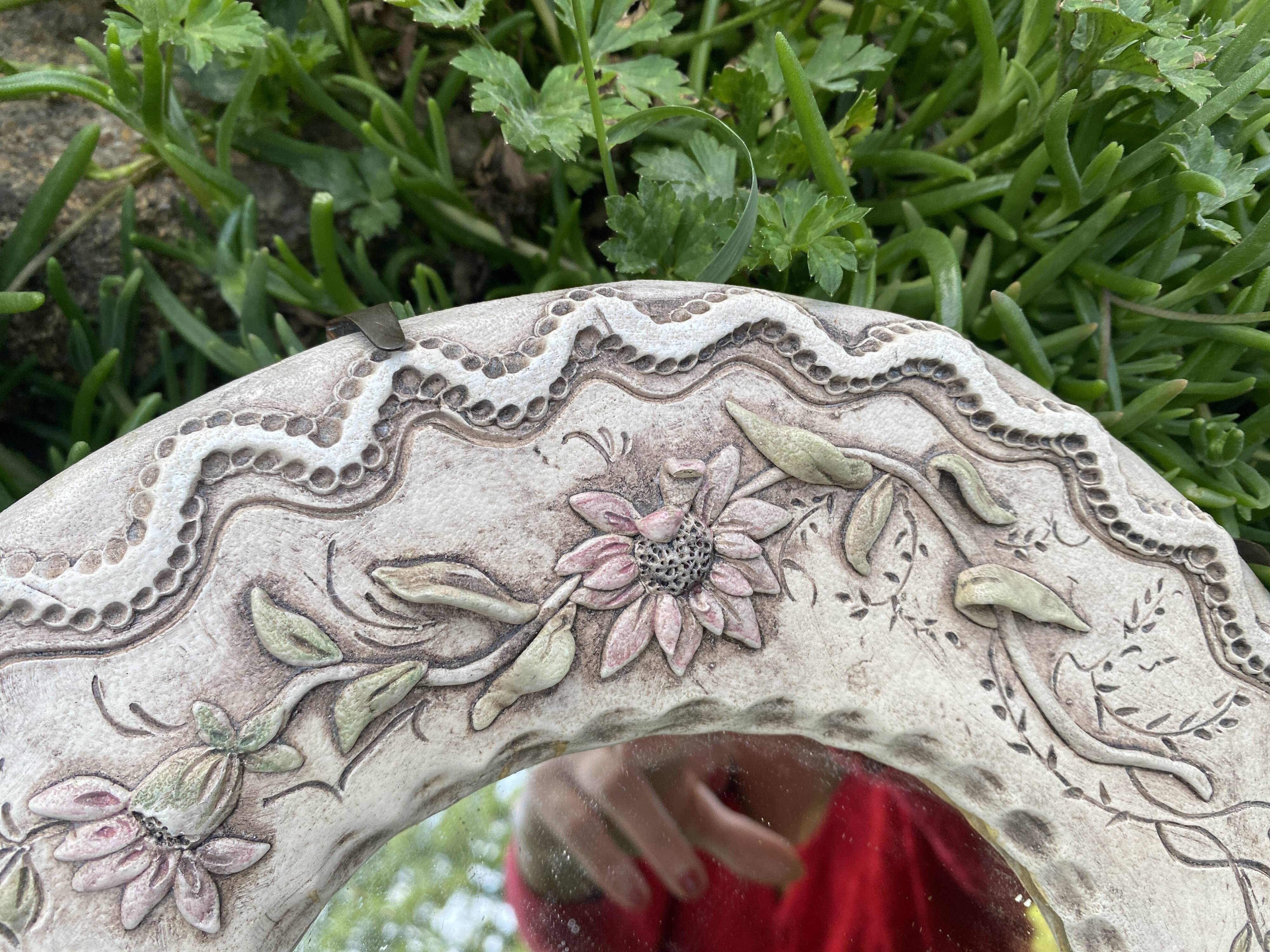 Vintage handcrafted mirror 30cm