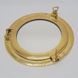 Brass porthole mirror 28,5x28,5cm