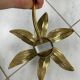 Vintage set of two messing flower wall lamps
