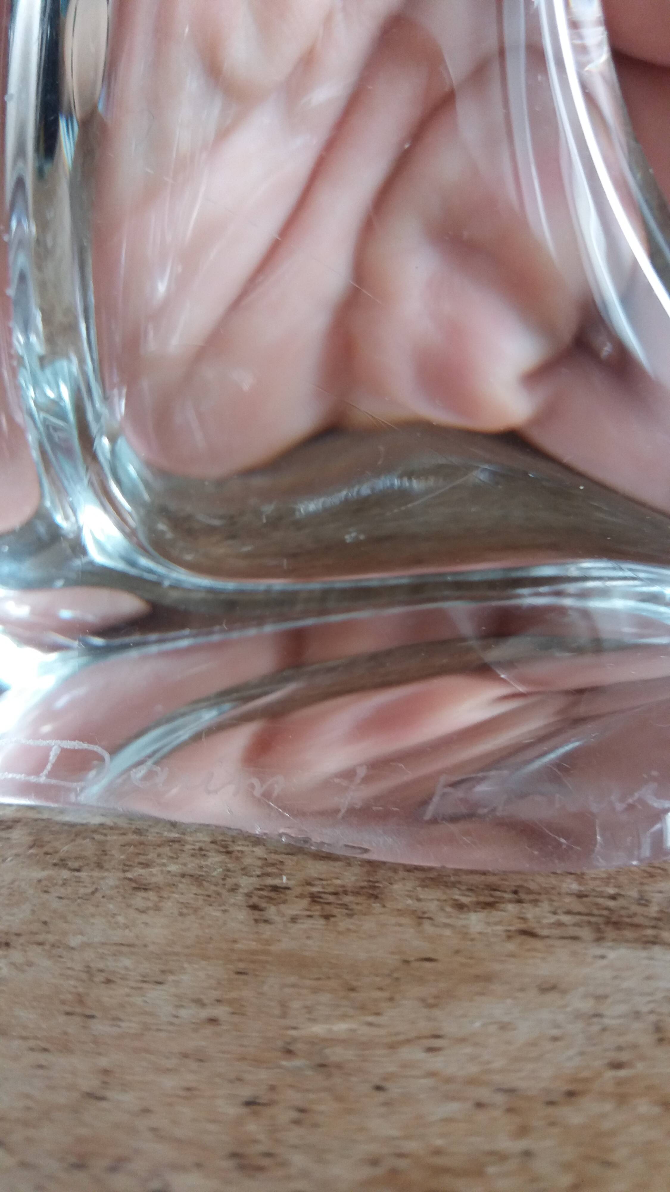 Lampe en cristal Daum France pied forme libre