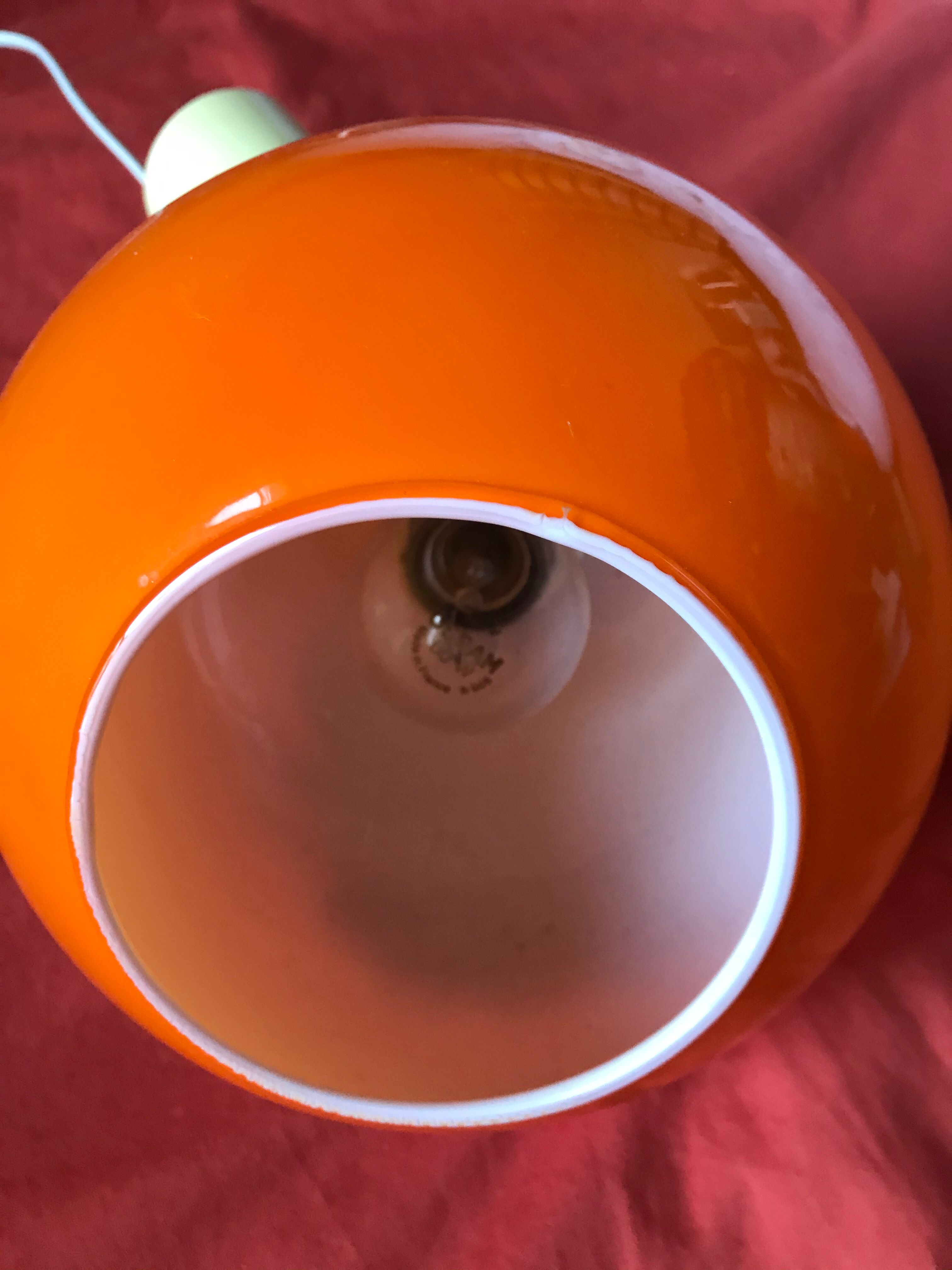 Vintage opaline glass suspension vintage 70s