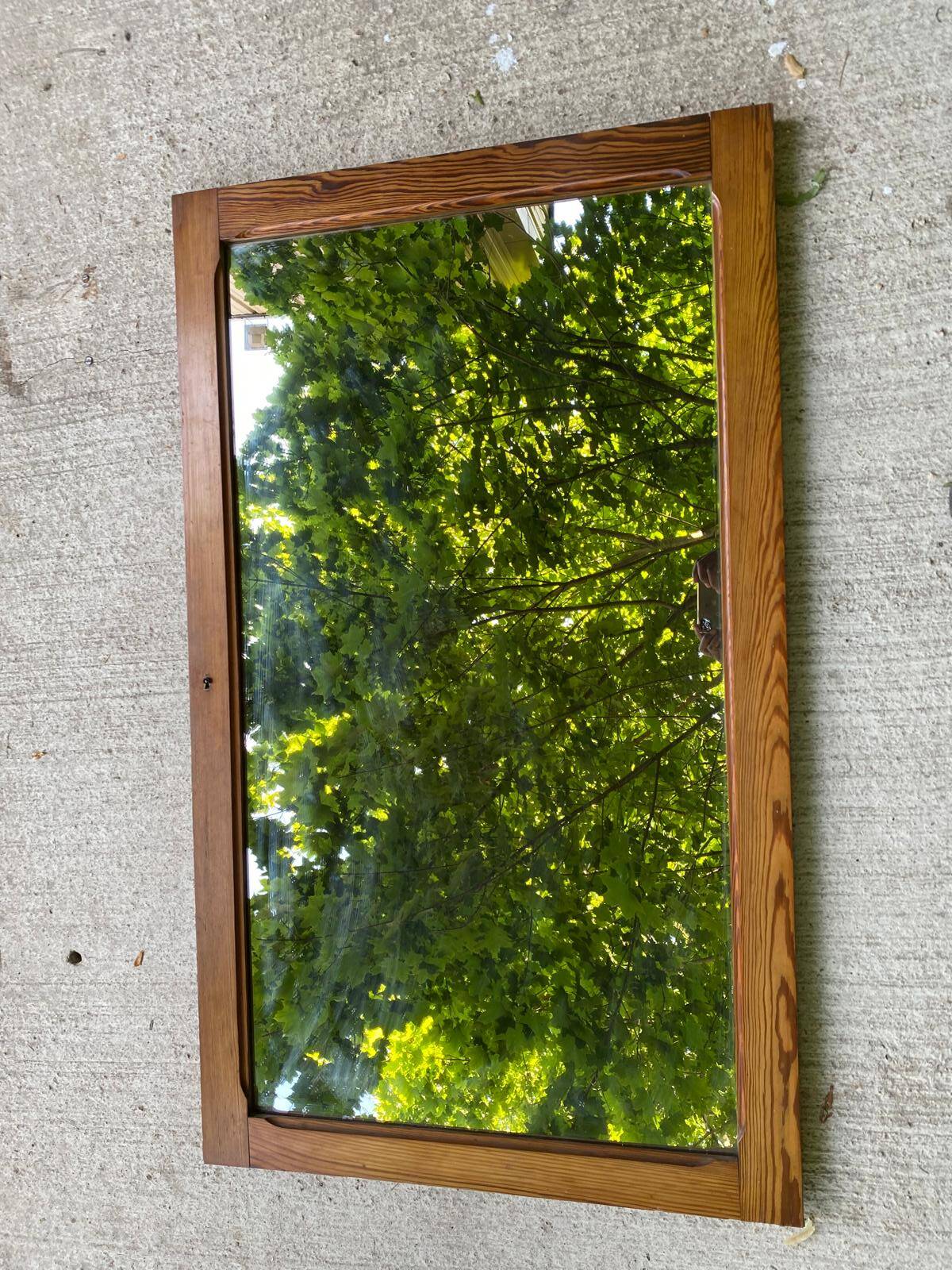 Vintage solid wood mirror 78x133