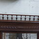 Large mirror beveled Henri II style varnished and carved wooden 128 x 92 cm