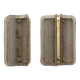 Pair of Curved Ribbed Grey Murano Glass and Brass Wall Sconces