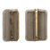 Pair of Curved Ribbed Grey Murano Glass and Brass Wall Sconces