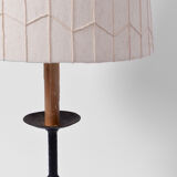 Paire de lampes en fer forgé noir, années 1960.