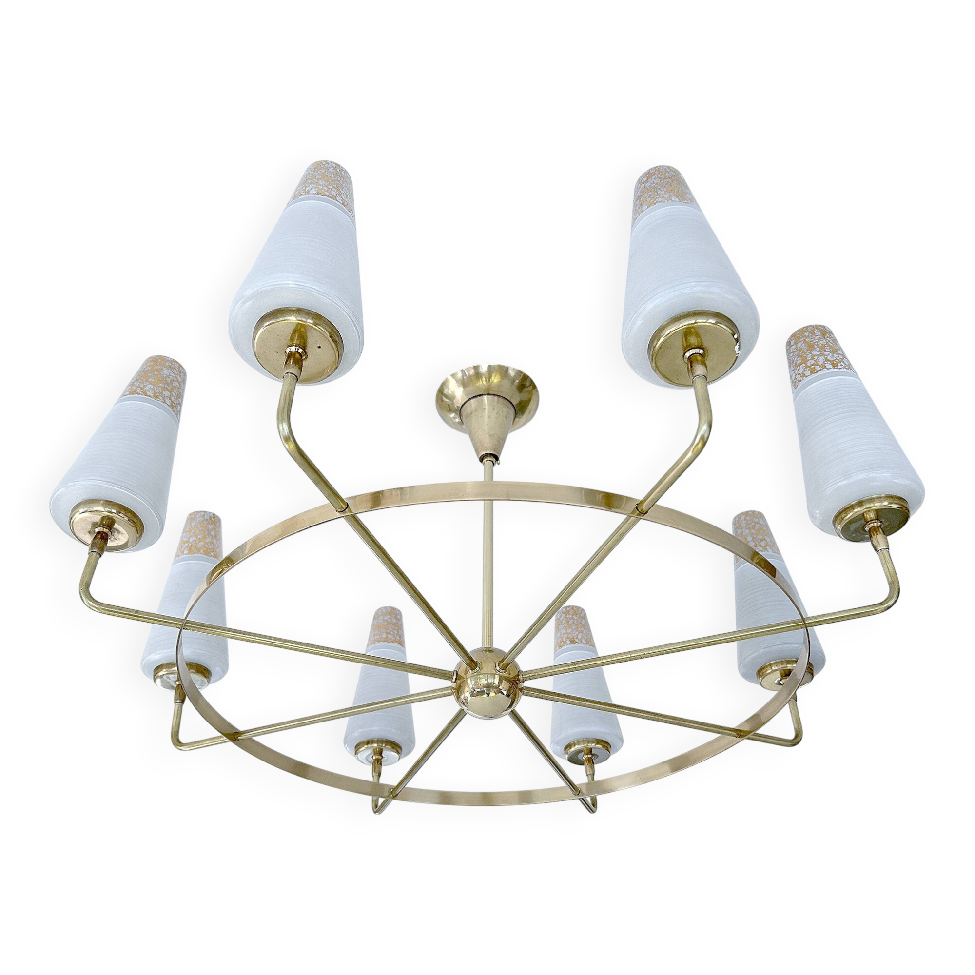 Large Italian Mid Century Pendant Light