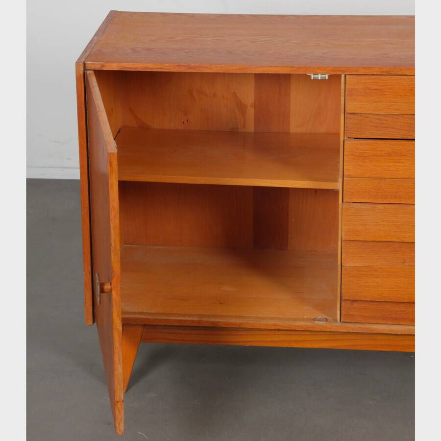 Vintage oak storage by Jiri Jiroutek, model U-458, 1960s - Eastern European Design Rangemen