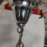 Old vintage chrome chandelier.