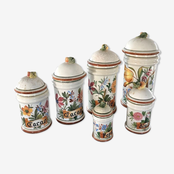 Series of 6 kitchen pots