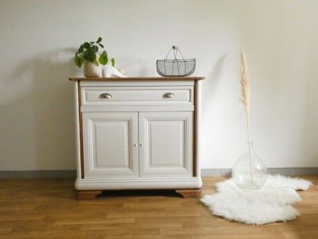 Buffet blanc et bois