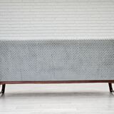 1970s, Danish 3 seater sofa, original good condition, velour, oak wood.