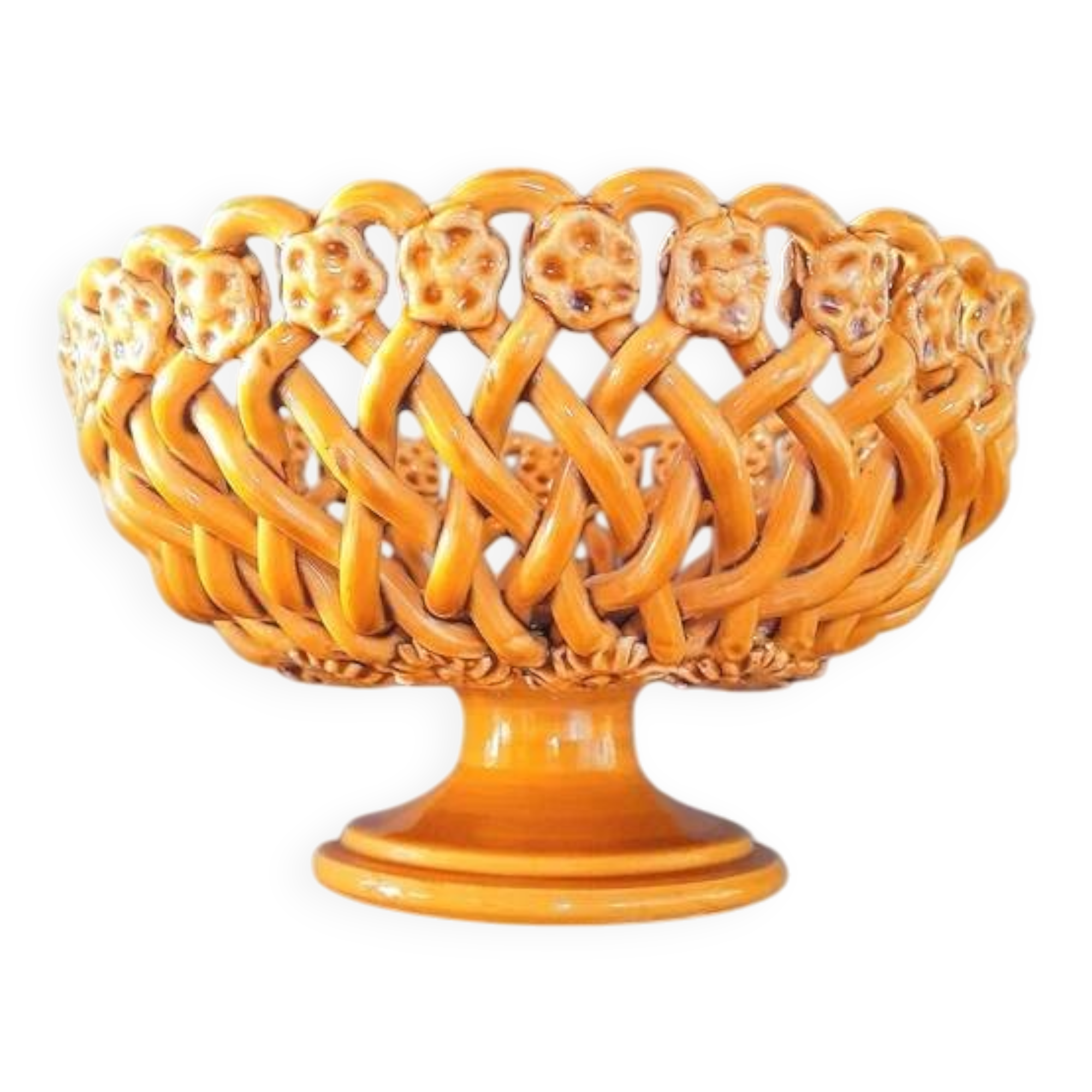 Woven basket on stand, Maison Pichon Uzès