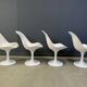 Vintage fiberglass space age tulip dining chairs, set of 4 - 1960s