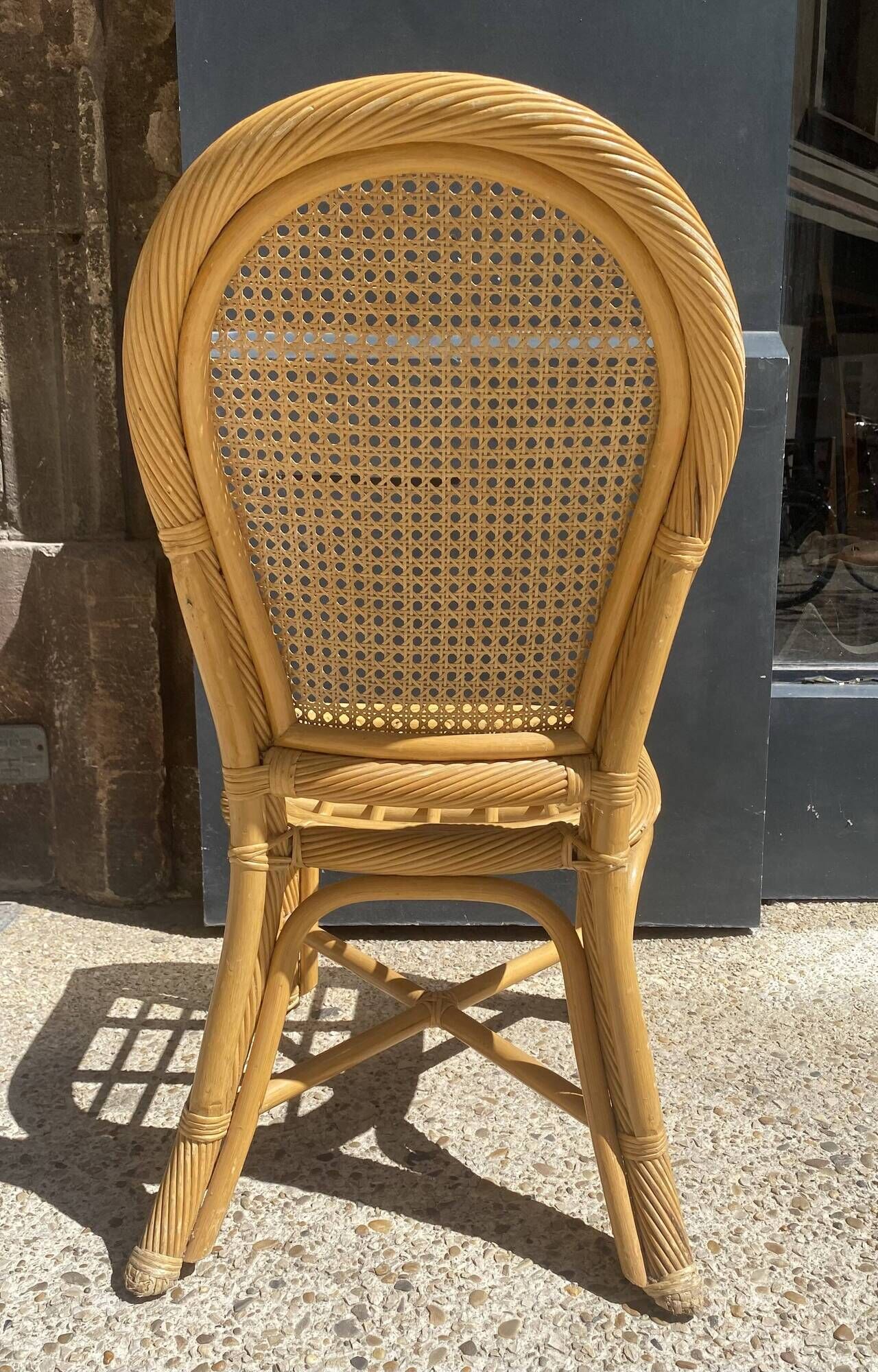 Paire de chaises en rotin