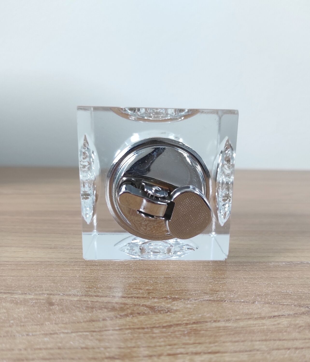 70s glass cube table lighter