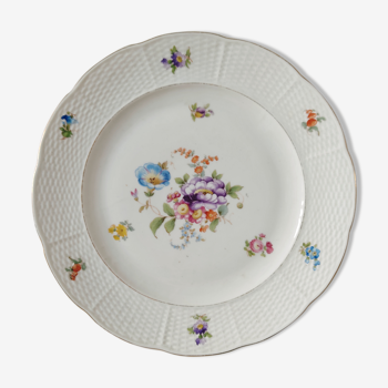 Assiette décorative fleurie porcelaine Meissen