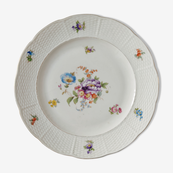 Decorative plate flowered porcelain Meissen