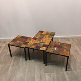 3 tables low ceramic 50s