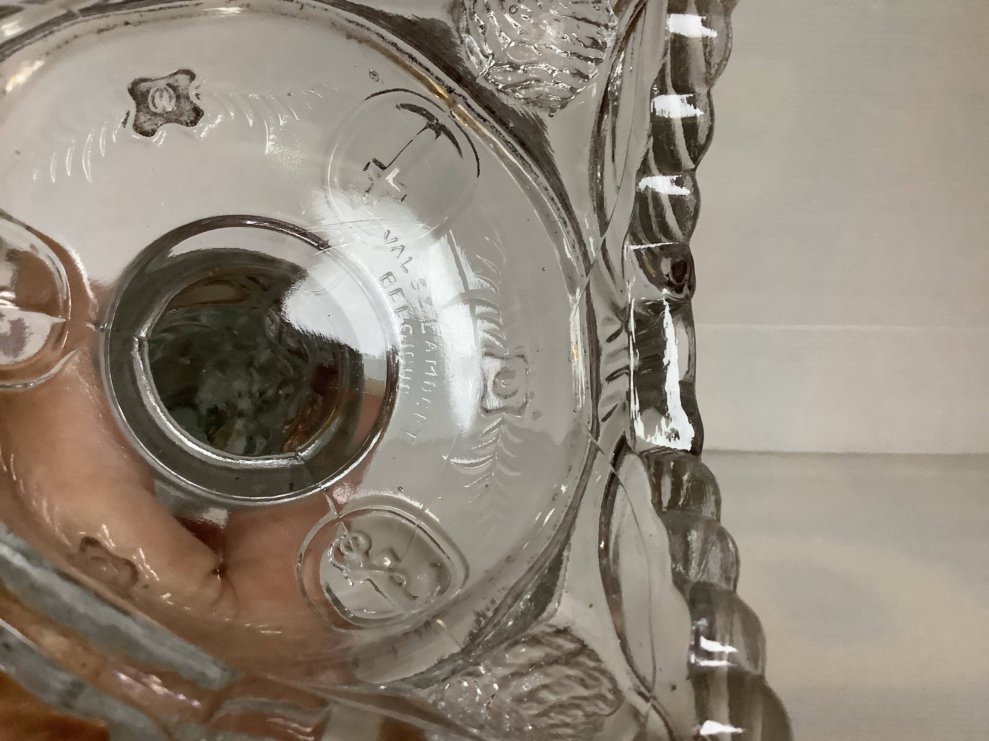 Old candle holder Val Saint Lambert Belgium