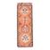1970s Turkish Oushak Handmade Wool Cotton Orange Runner Rug 95x254