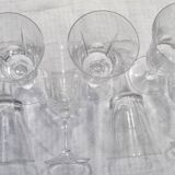 Verre a eau ancien en cristal de Baccarat modele art deco ht 16,5 cm