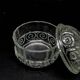 Sugar bowl, postmodern new look, pressed glass, Poland, 1970s