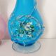 Ensemble de deux vases de Murano fleurs en relief
