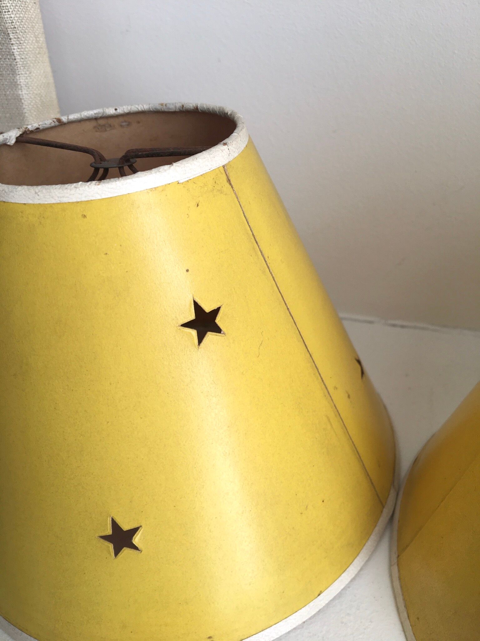 Perforated paper lampshades, 1950s