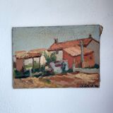Tableau huile sur toile paysage du sud de la France