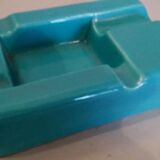 Ashtray vintage turquoise faience