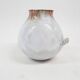 Vase en céramique émaillée blanche par Mobach, Pays-Bas, années 1950.