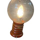 Lampe boule vintage orange / lampe de table